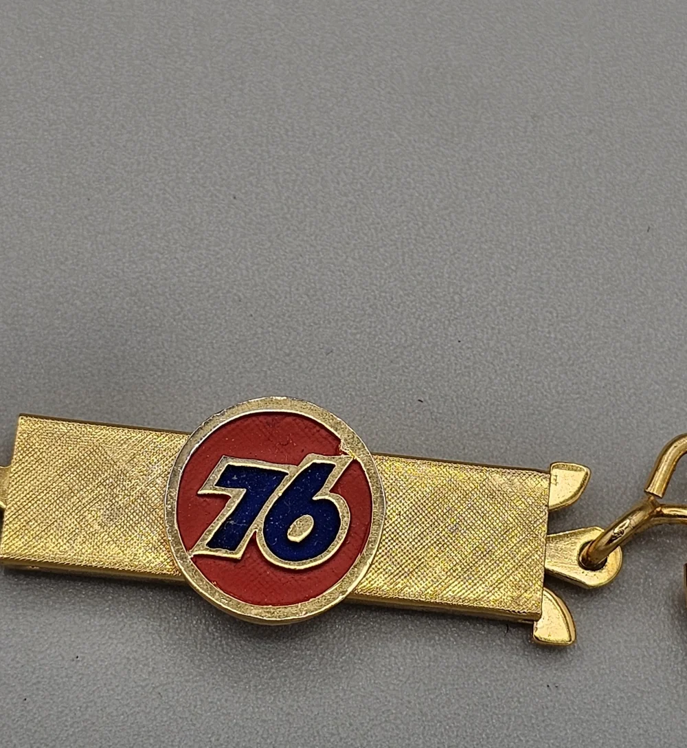 Union 76 Gas Key Chain Logo‎ Gasoline Souvenir Salesman Sample Near Mint Vintage